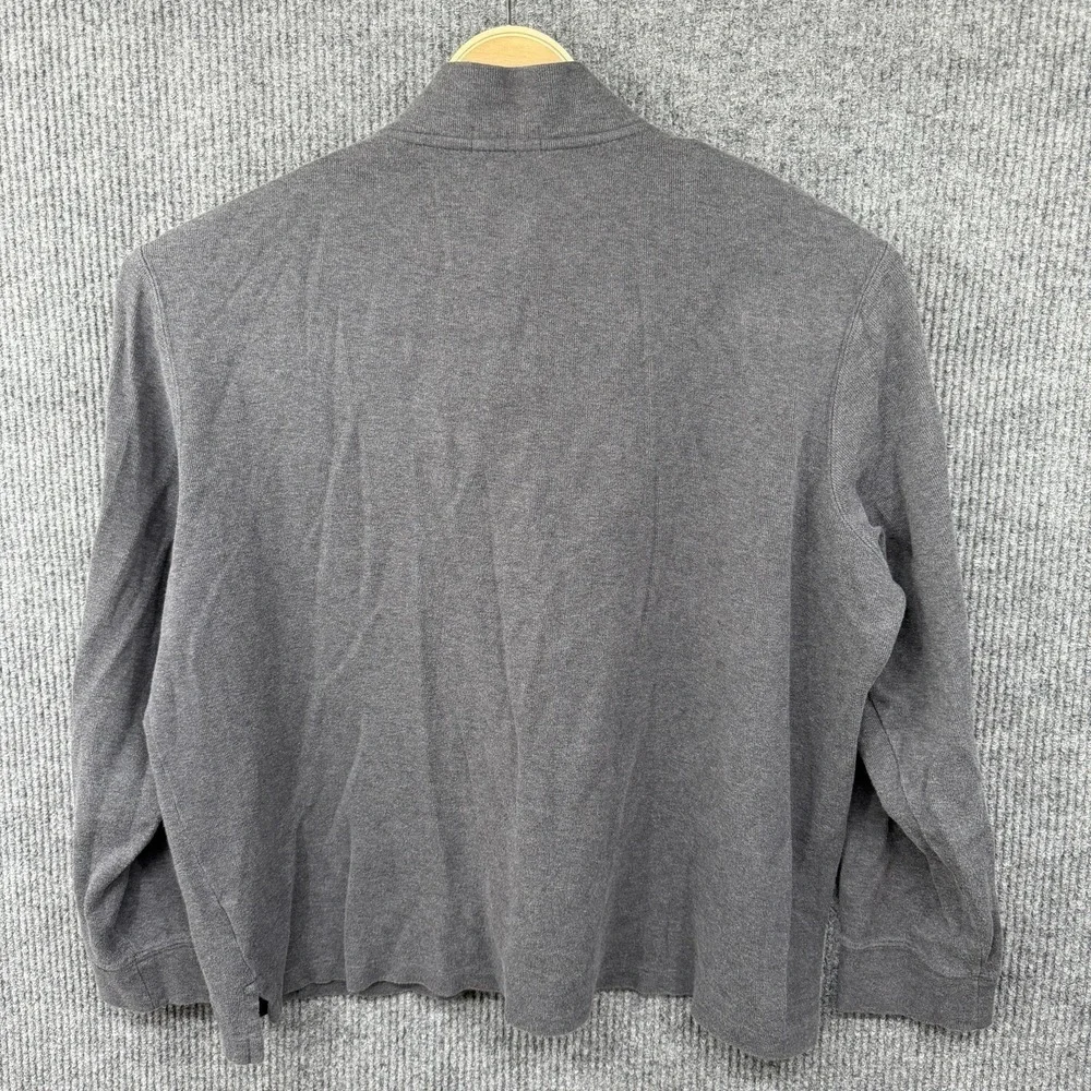 Polo Ralph Lauren Men's Estate Rib 1/4 Zip Pullover Sweater XL Gray‎ Preppy